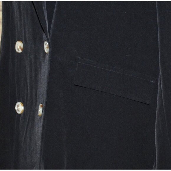 NWT Mud Pie Black Lightweight Double Button Blazer Jacket Size L Career Casual - Picture 4 of 10
